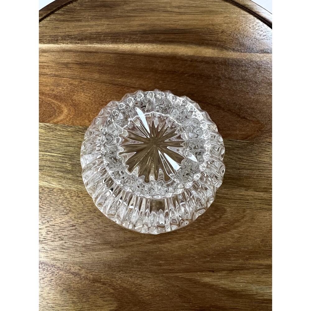 Oneida Crystal Potpourri/Candle Bowl Southern Garden‎ Scallop Frosted Floral Rim - Picture 4 of 6
